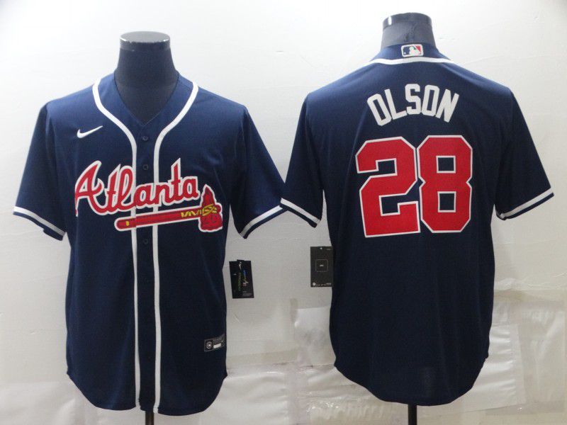 Men Atlanta Braves #28 Olson Blue Game Nike 2022 MLB Jerseys->cincinnati reds->MLB Jersey